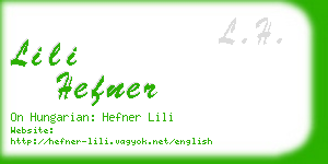 lili hefner business card